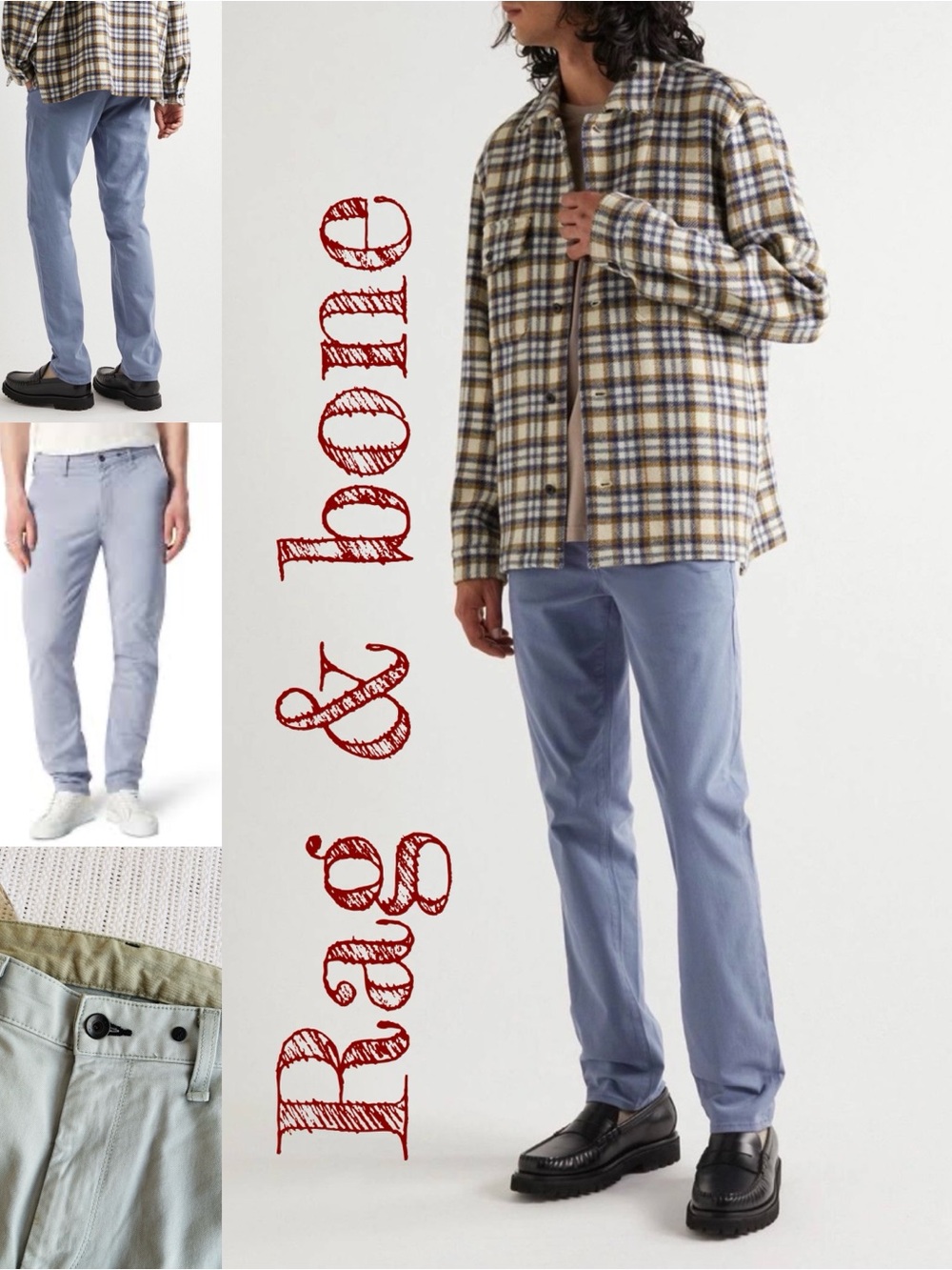 rag & bone Light Blue Men's Chinos
